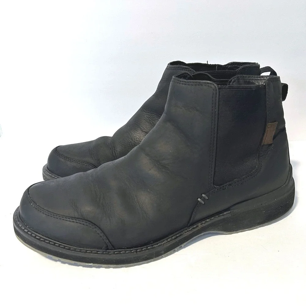 KEEN Eastin Chelsea Boots Mens 13 Black Leather Ankle Slip On Gorpcore Utility